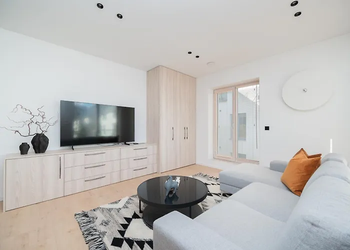 Modern Cozy With Free Parking In Trendy Paupys Vilnius